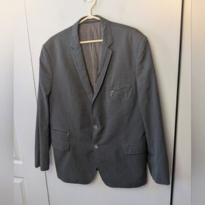 VERSACE COLLECTION Men Blazer Gray Color Button Closure Size ?